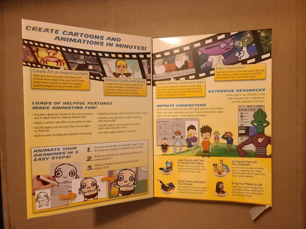 Smith Micro Anime Studio Debut 8, PC & Mac, Opened