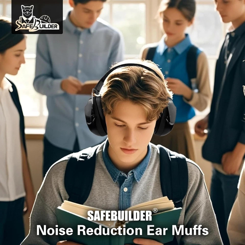 Noise Reduction Ear Muffs 33dB Adjustable Safety Hearing Protect. Shooting Work