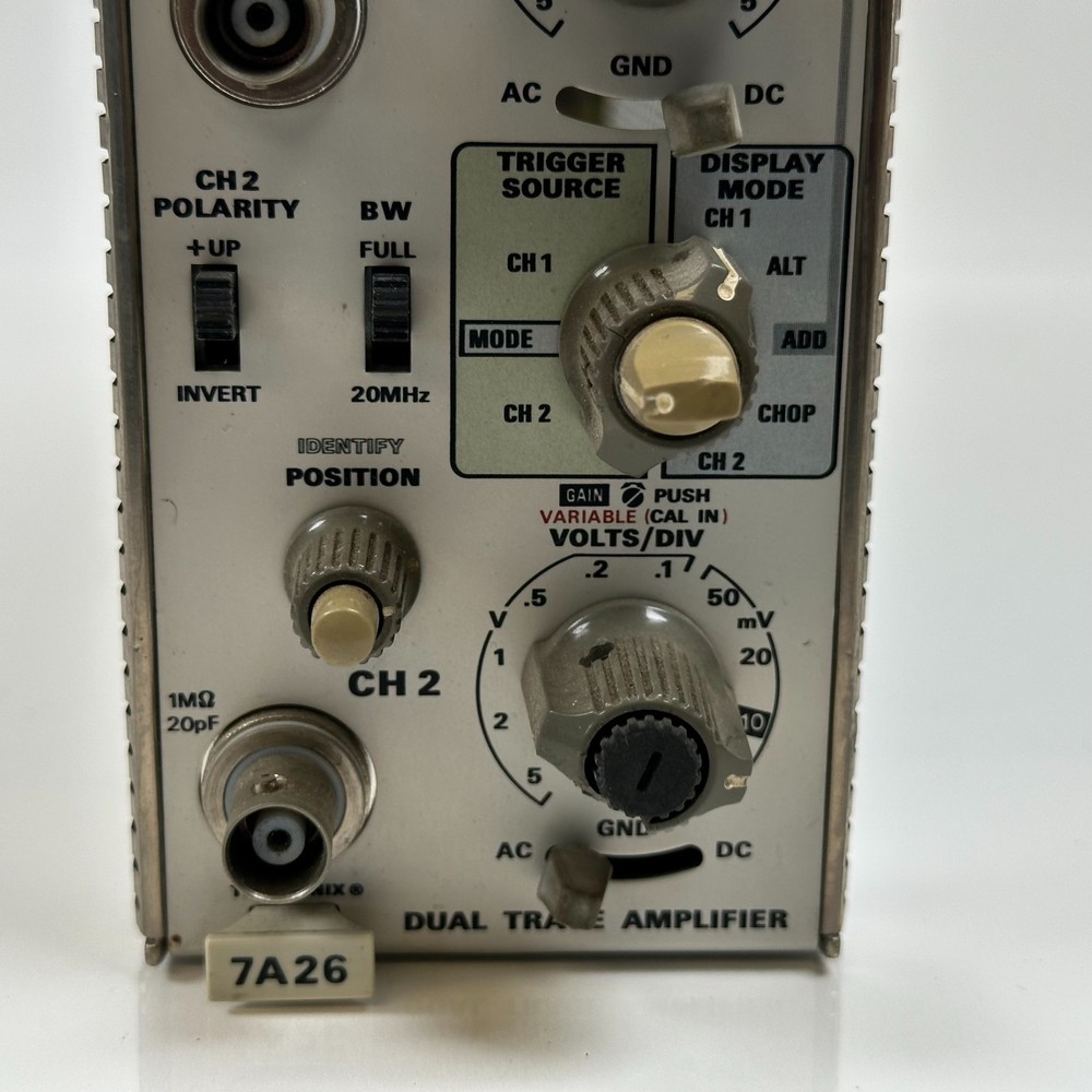 Tektronix 7A26 Dual Trace Amplifier Scope Plug In Unit Module