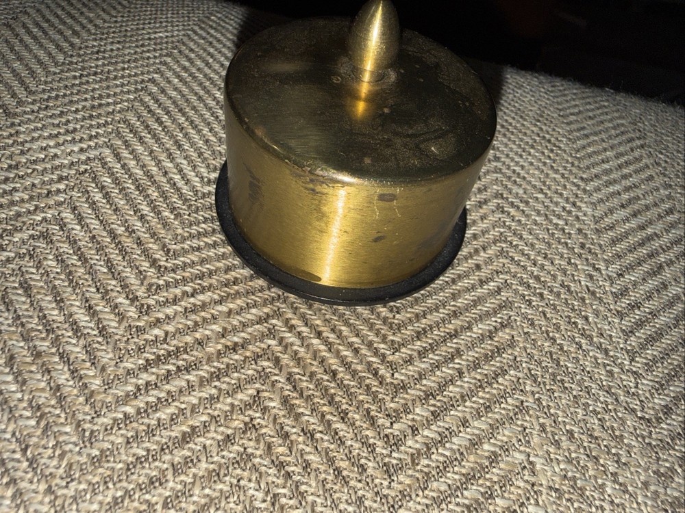Vtg Brass Postage Stamp Roll Dispenser For Desktop