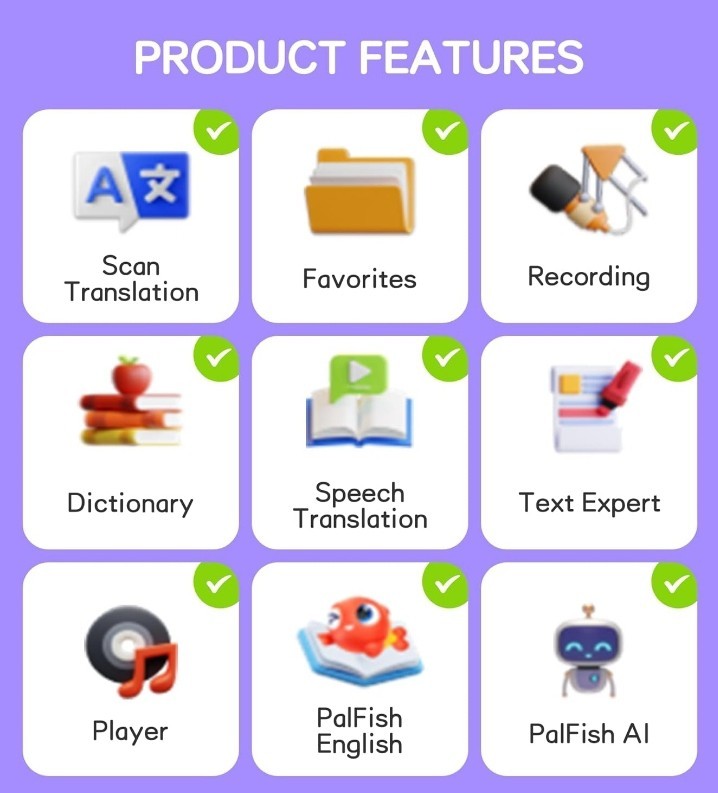 Scan Translator Pen, High-Accuracy Text-to-Speech Device Supporting 112 Language