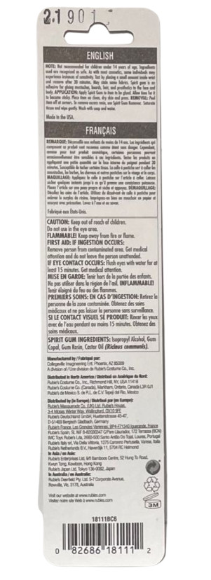 SPIRIT GUM ADHESIVE Theater Makeup Small Bottle Brush Stick On Glue Nose Or Hair