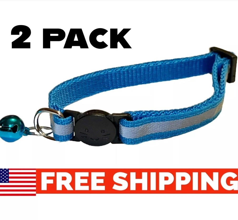 Adjustable Cat Collar With Bell-Reflective Breakaway Nylon Safety Collar