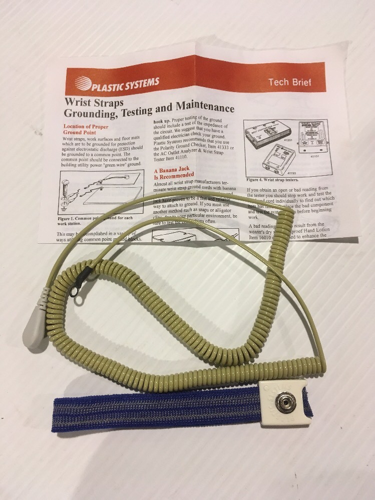 Plastic Systems Adjustable Anti Static Wrist Strap Prevents Static EXC3658 5pack