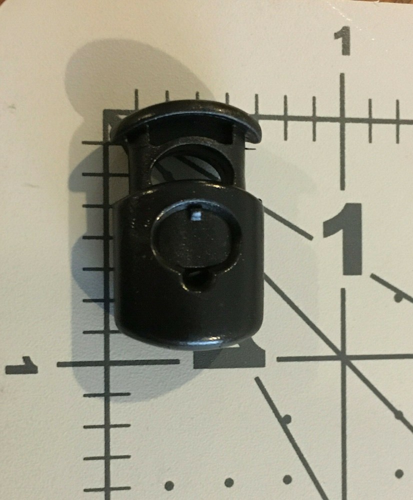 12 pcs Black Double Cord Lock Plastic Spring Lock Toggle Stop Made in USA