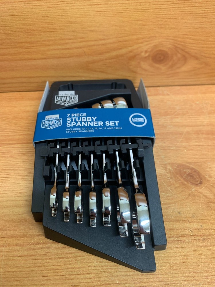 Halfords Advanced 7 Piece Stubby Spanner Set