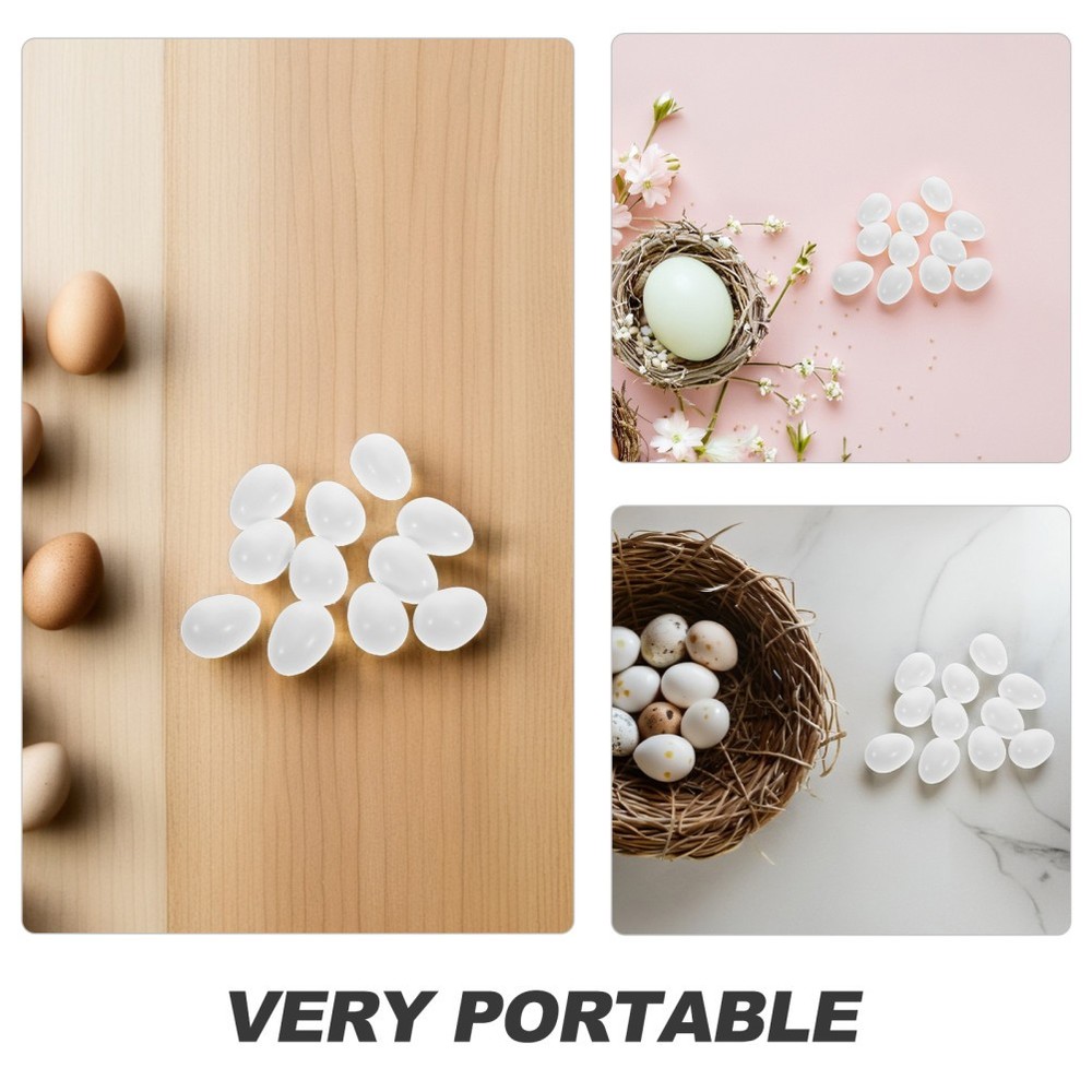 20 Pcs Parrot Egg Attracting Device Artificial Fake Eggs for Decor