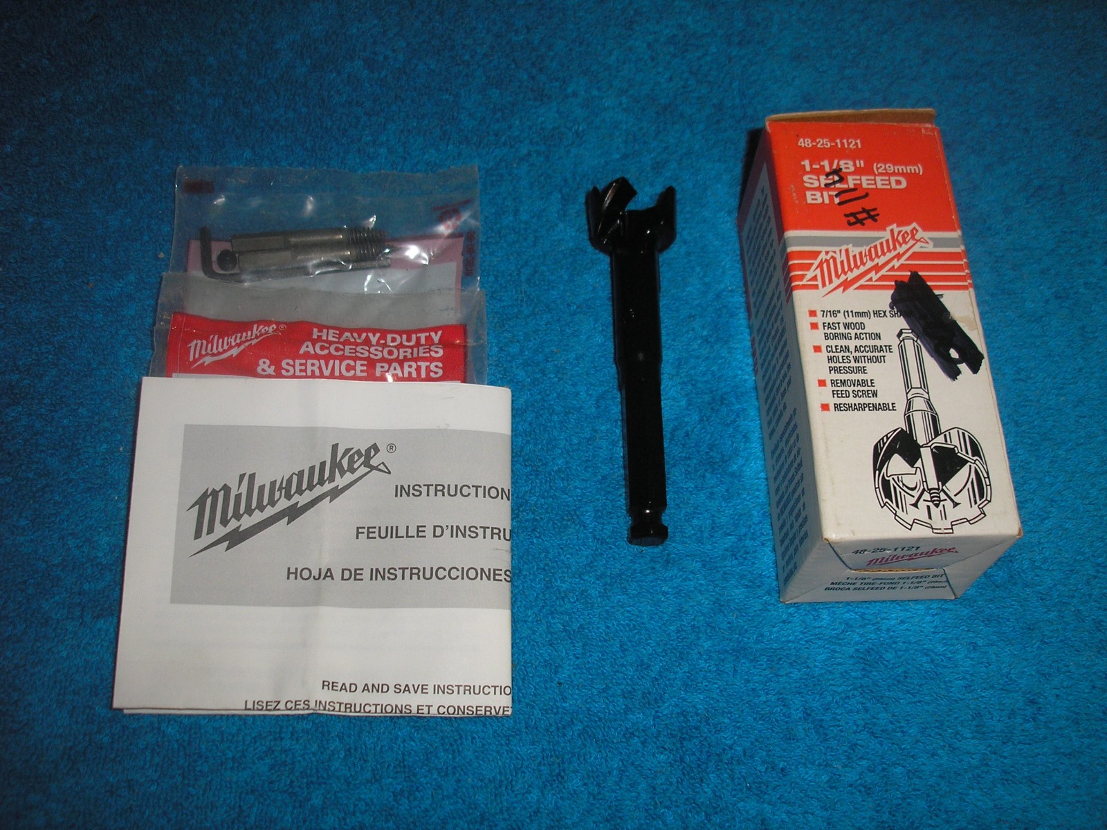 NEW Milwaukee 48-25-1121- Heavy Duty Self-Feed Selfeed Bit   1-1/8" (29mm)