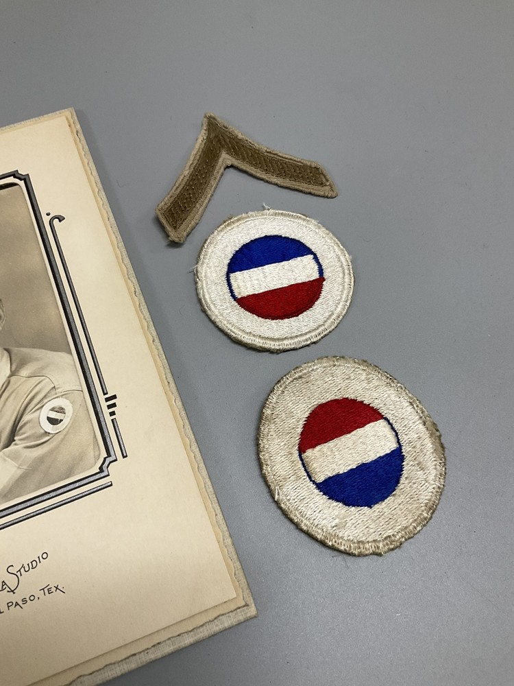 WW1 Unattributed Group Including Photo and Greenback Patch g255