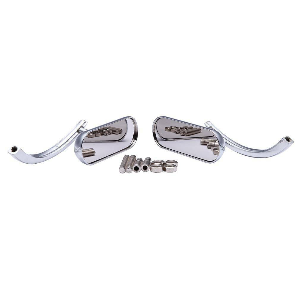 Directly Replace Rear view Mirrors Clear Mirror & Chrome Shell & Chrome Stem