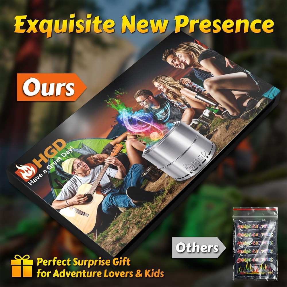 HGD (6 Pack) Magic Campfire Fire Color Changing Packets for Fire Pit, Indoor/Out