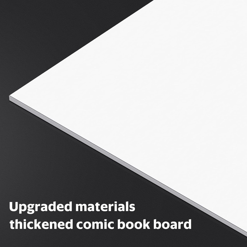 100 Current Size Comic Book Boards Acid Free Thick Durable White