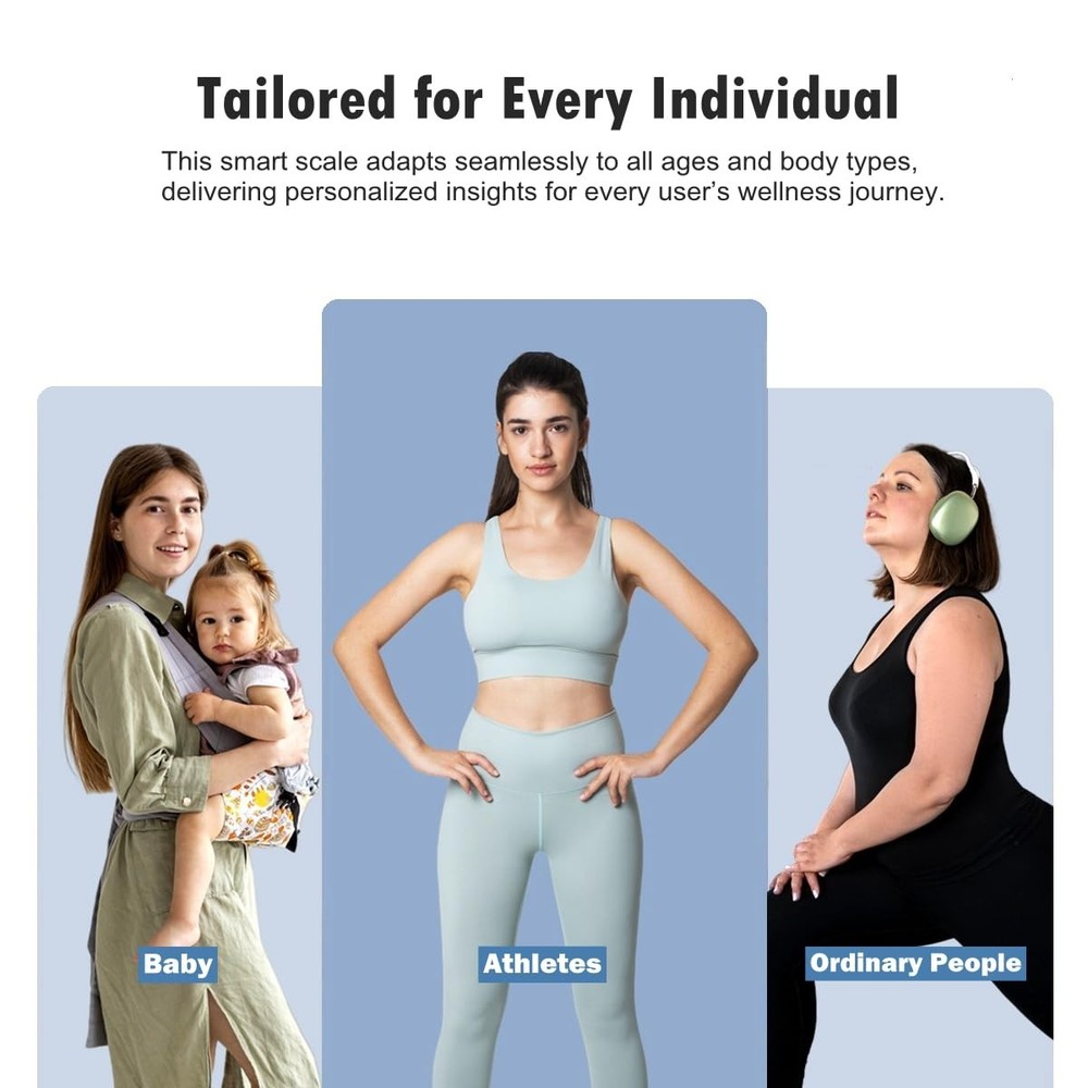 Smart Bluetooth Scale: 17 Metrics Body Composition Analyzer for Health Tracking