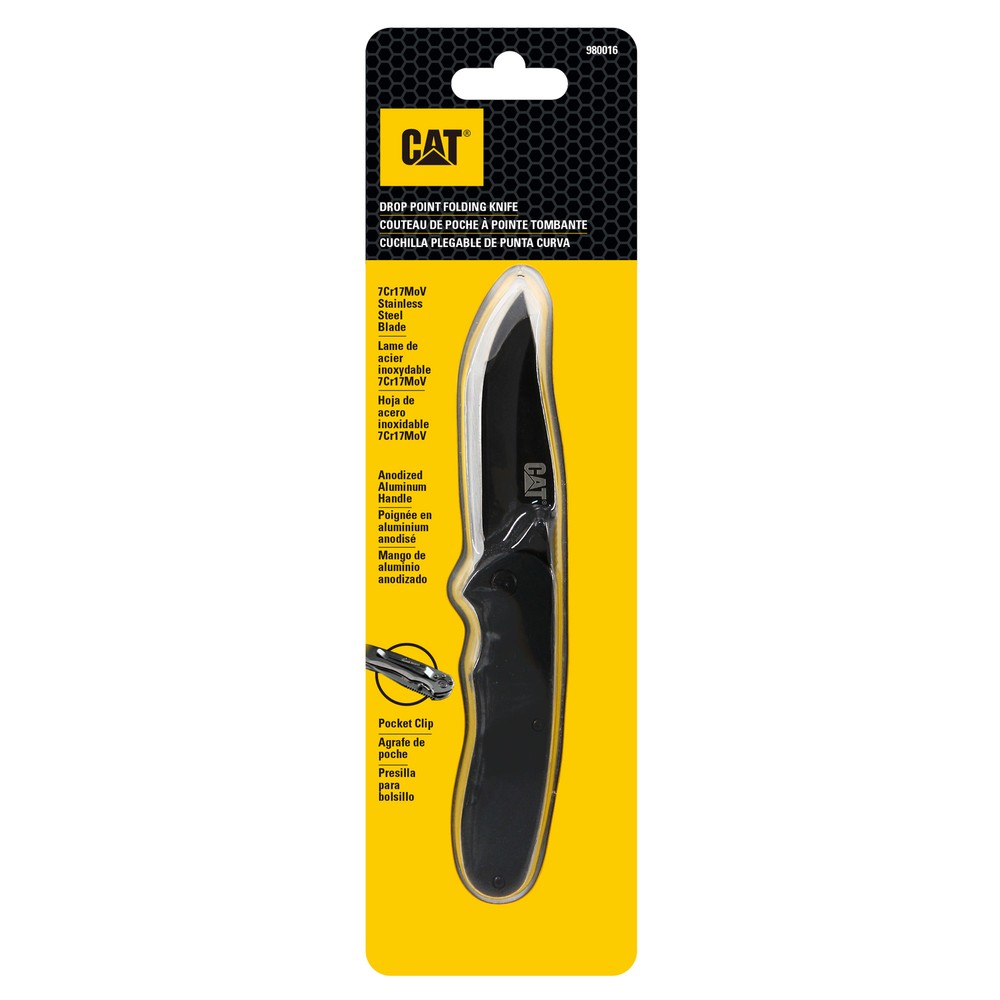 Cat 7 Inch Drop Point Folding Knife - 980016