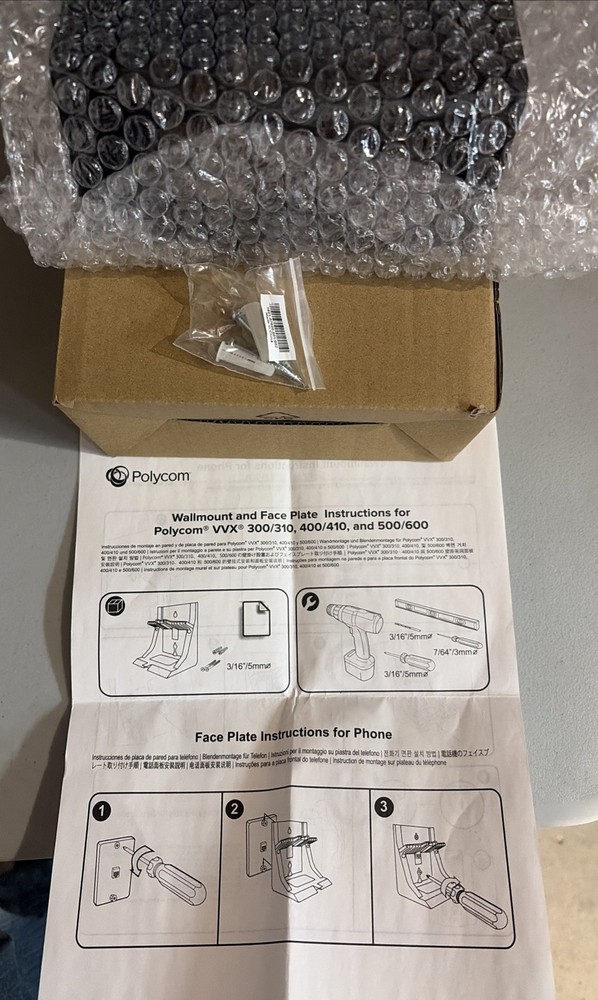 HP 89D23AA Poly Mounting Bracket for Telephone- NEW