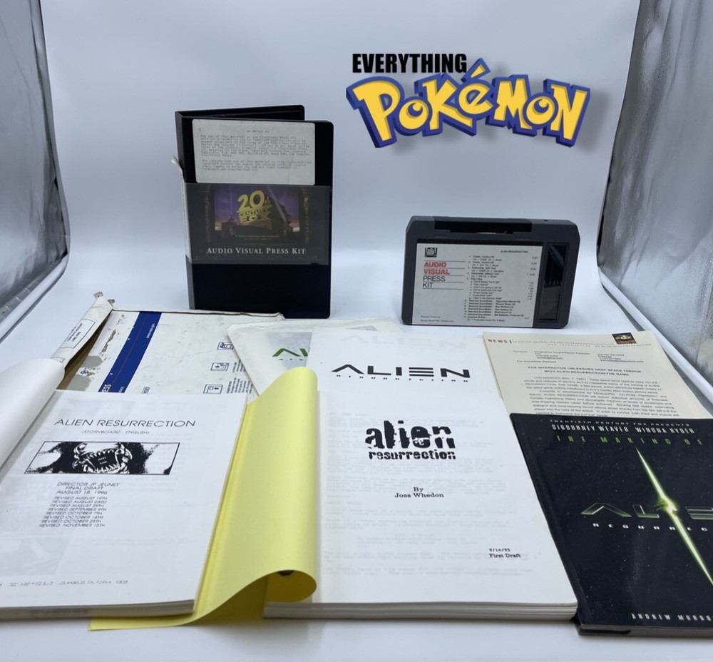 1997 "ALIEN: RESURRECTION" Storyboard, First Draft script and Press Release Kit