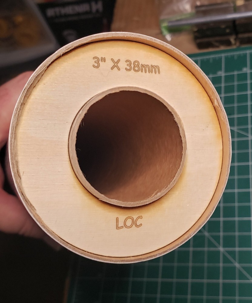 3.0" X 38mm Centering Ring Set For LOC model rocket Tubes