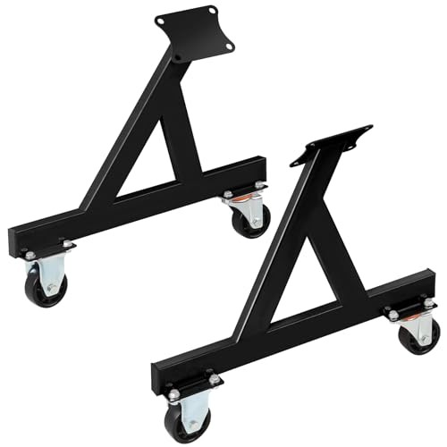 LS Engine Stand Cradle, Rolling Storage Stand for GM Chevy V8 LSx Black