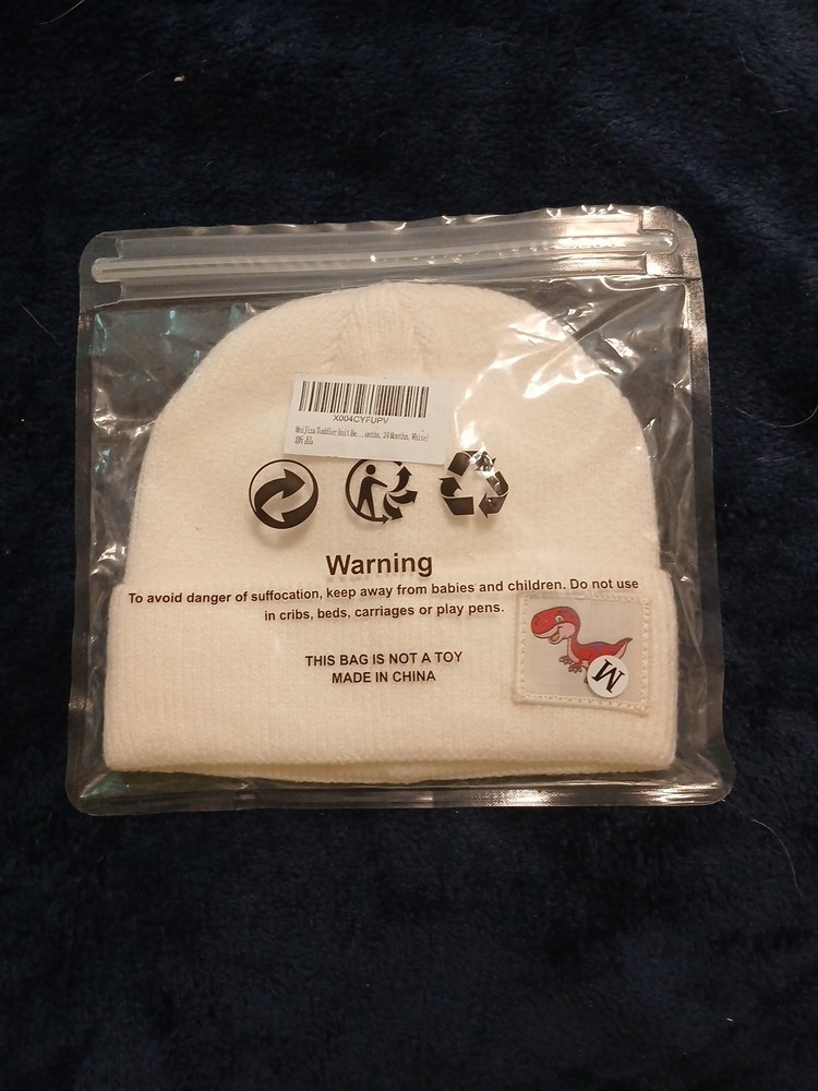 Toddler Stocking Cap ---White --- 24 Month