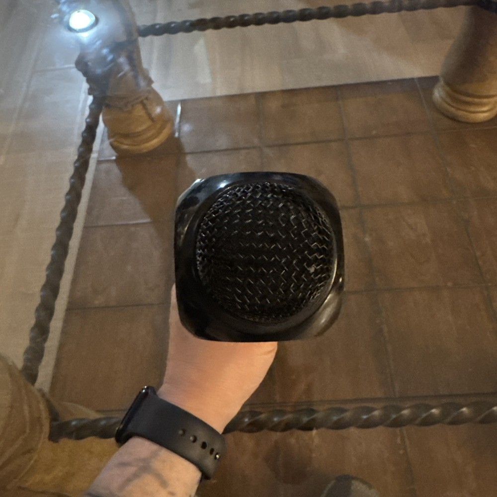 Tech Solutions LED Bluetooth Karaoke Studio Wireless Mic With Speaker Black