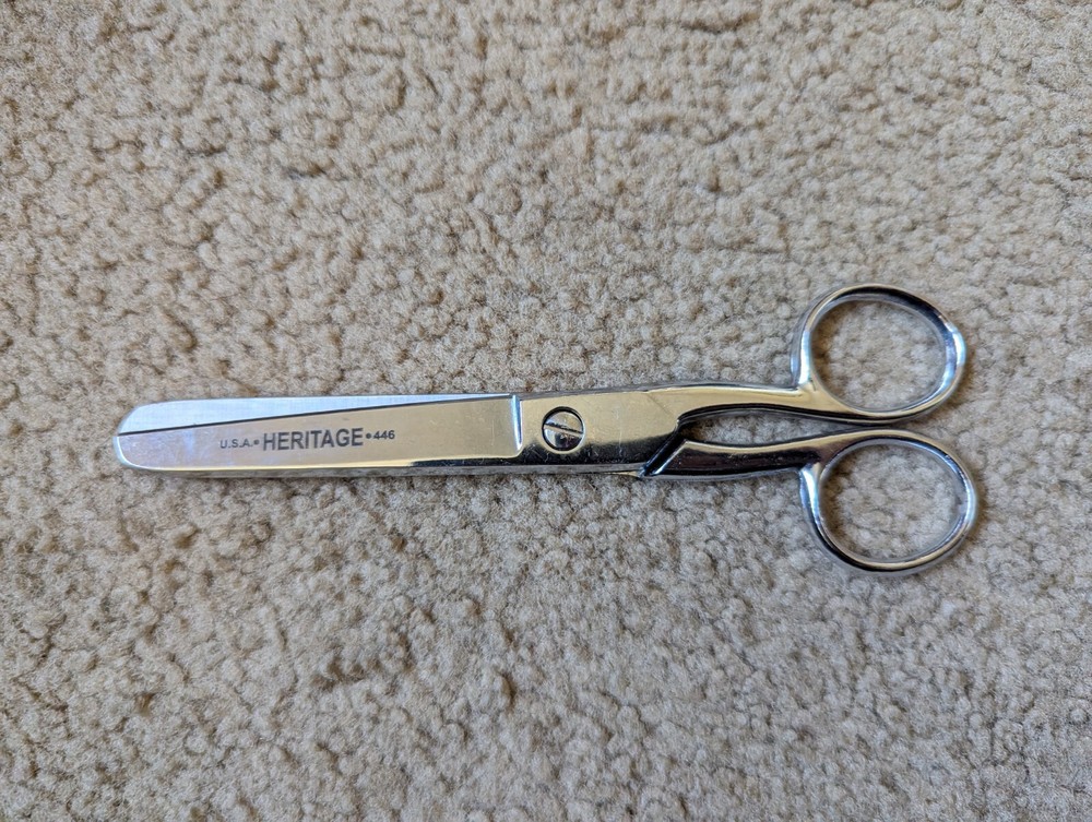 HERITAGE 446 SAFETY SCISSORS, 6” LONG, USA