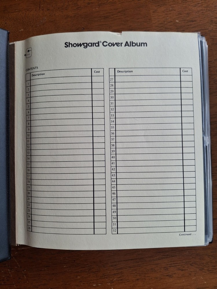 Showgard No. 894 FDC First Day Cover Empty Black Binder for 104 FDC's