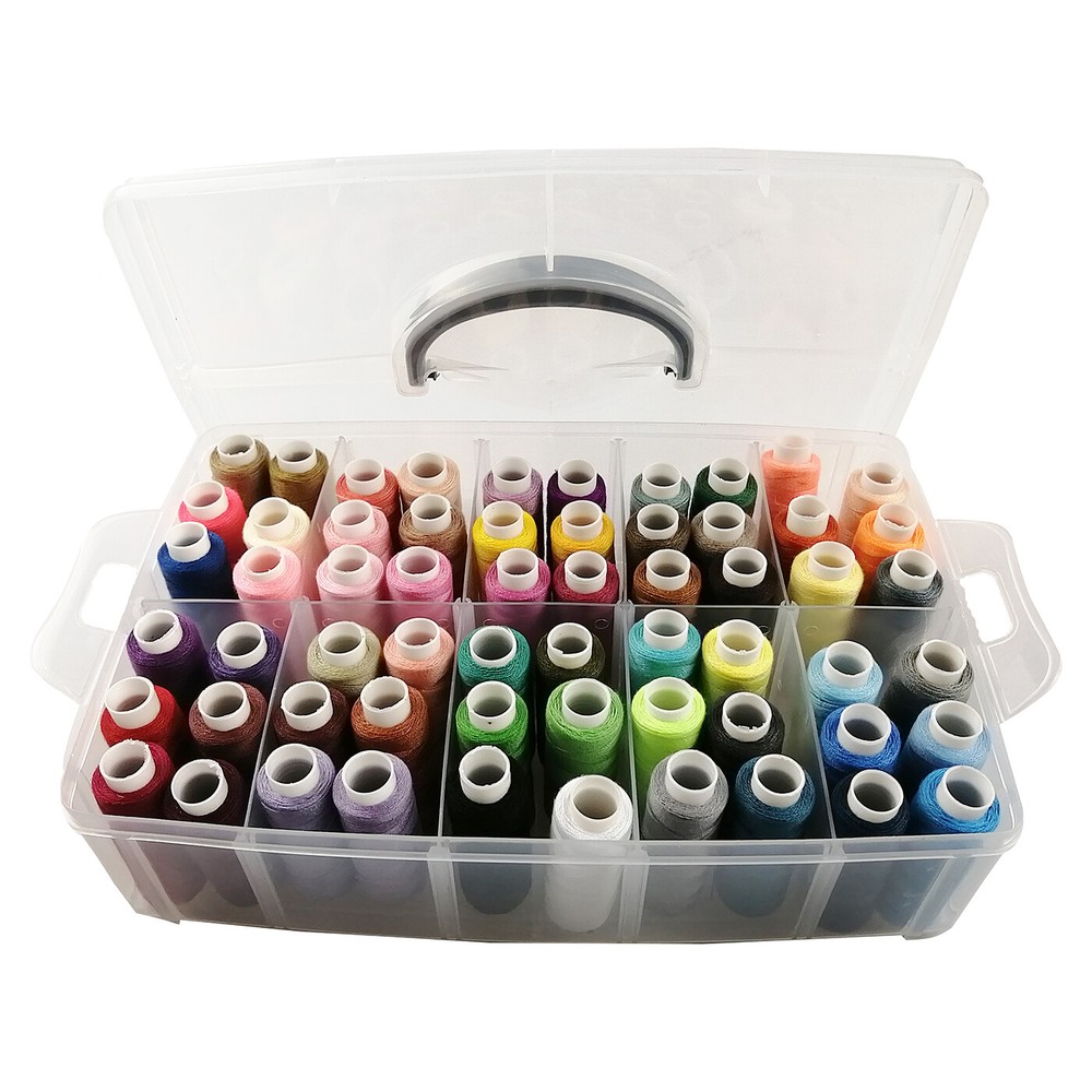 100 Colors Sewing Thread Kit 40S/2 40WT Polyester Machines Embroidery Overclock