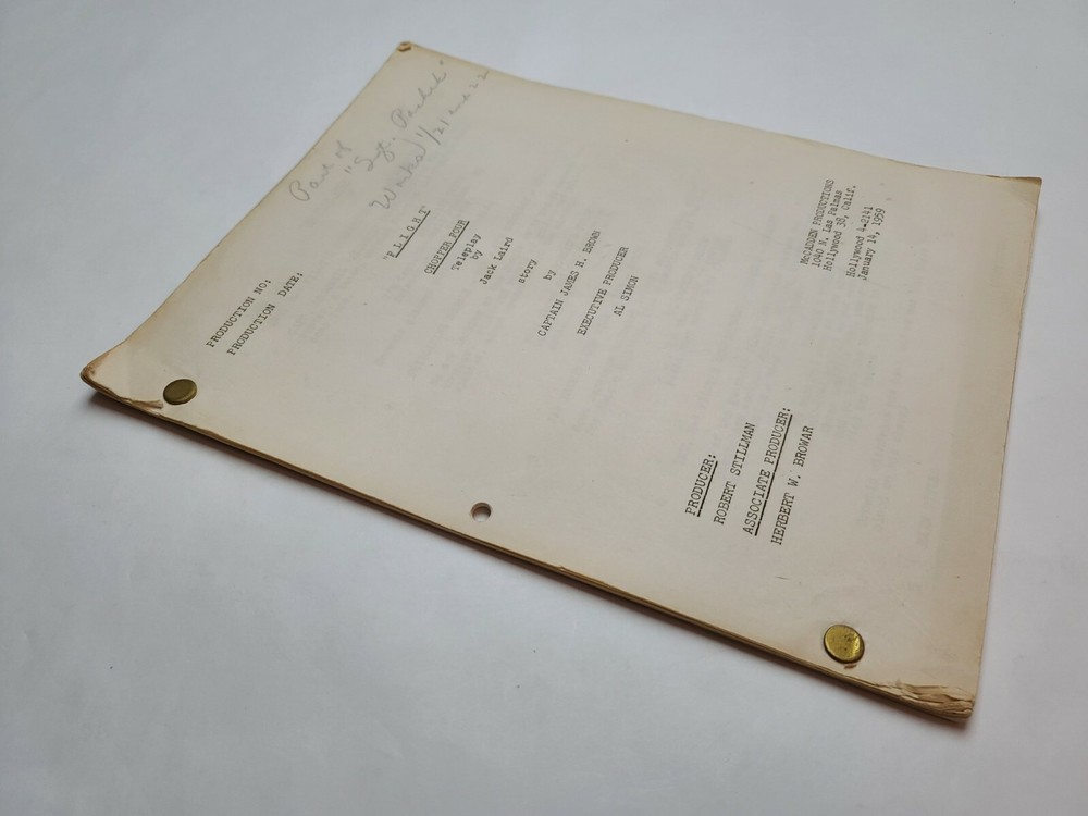 FLIGHT / Jack Laird 1959 TV Script, George Kenney & Robert Knapp "Chopper Four"