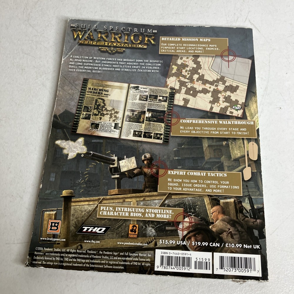 Full Spectrum Warrior Ten Hammers Brady Games Strategy Guide