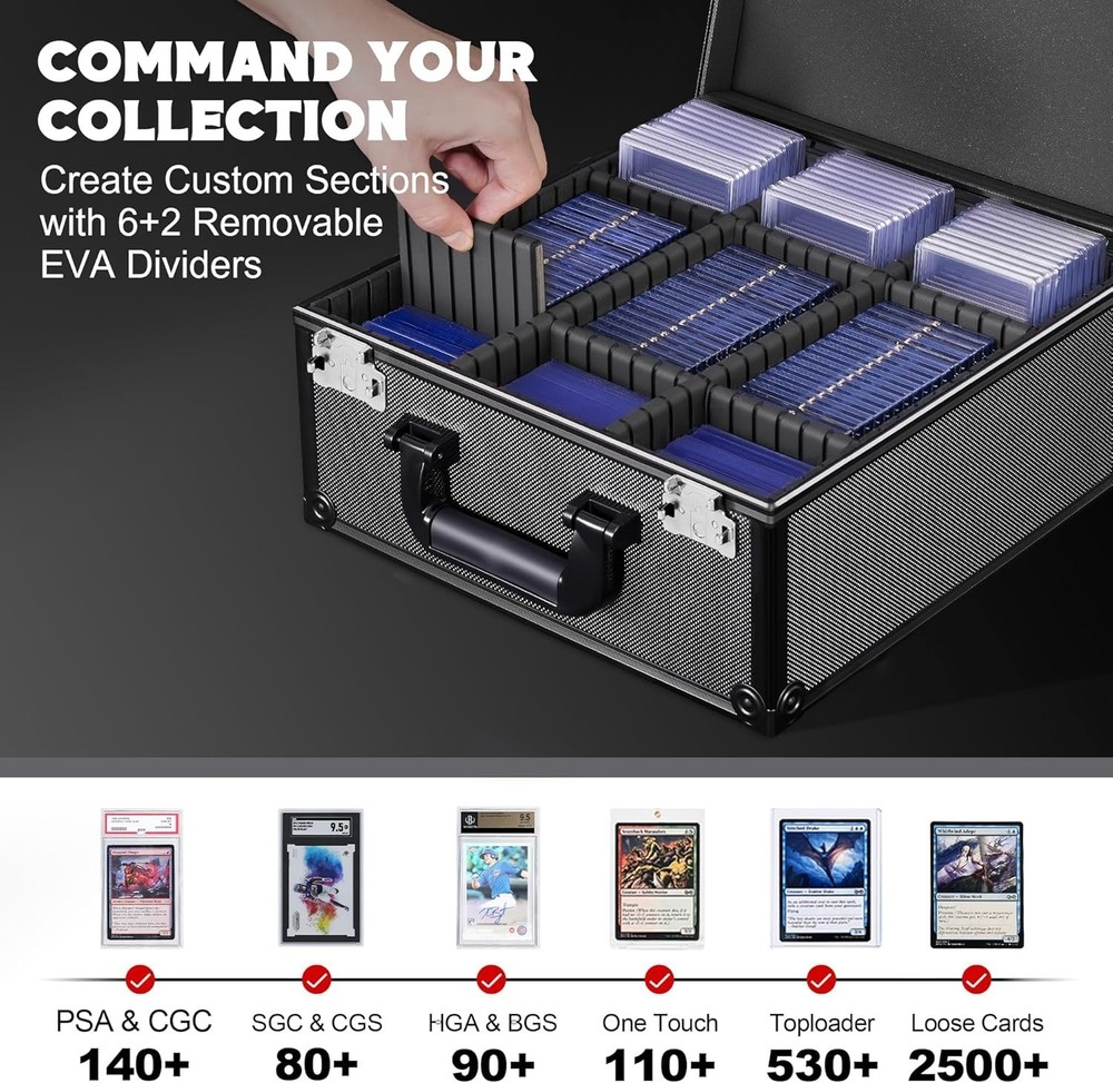 Graded Card Storage Box with Display Window