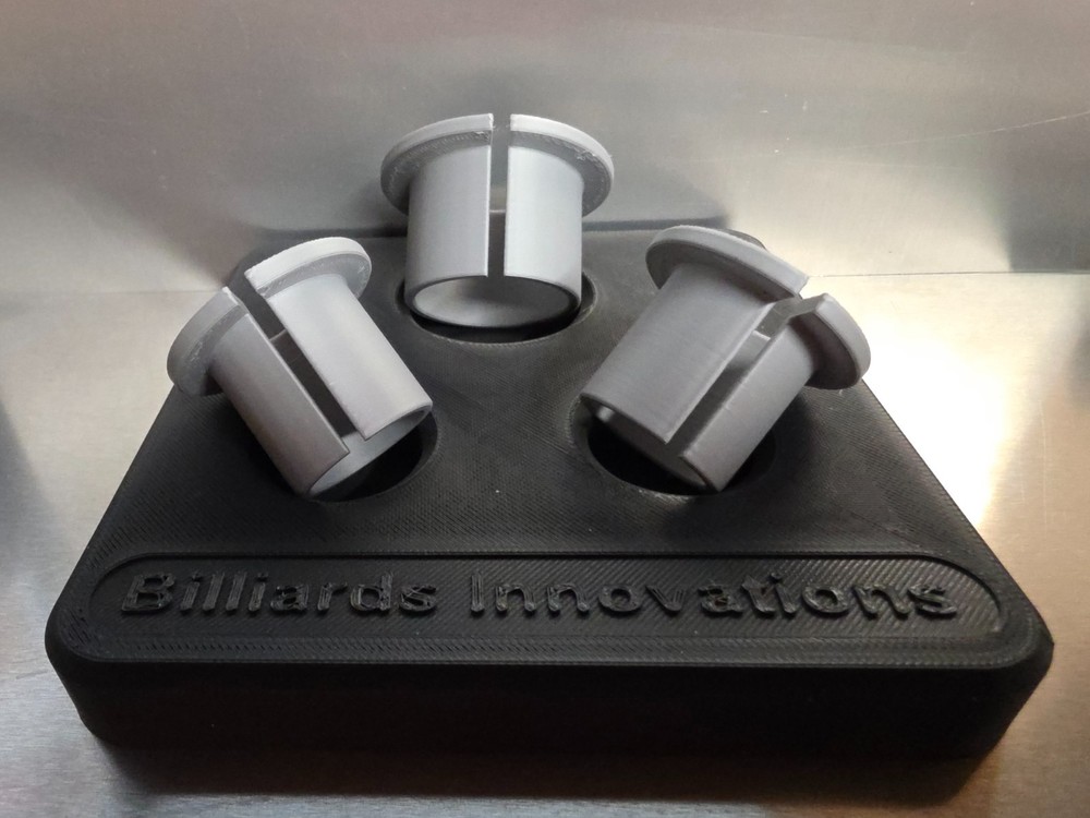 Tapered Pool Cue Butt Collet Set With Case (3 Piece Set)