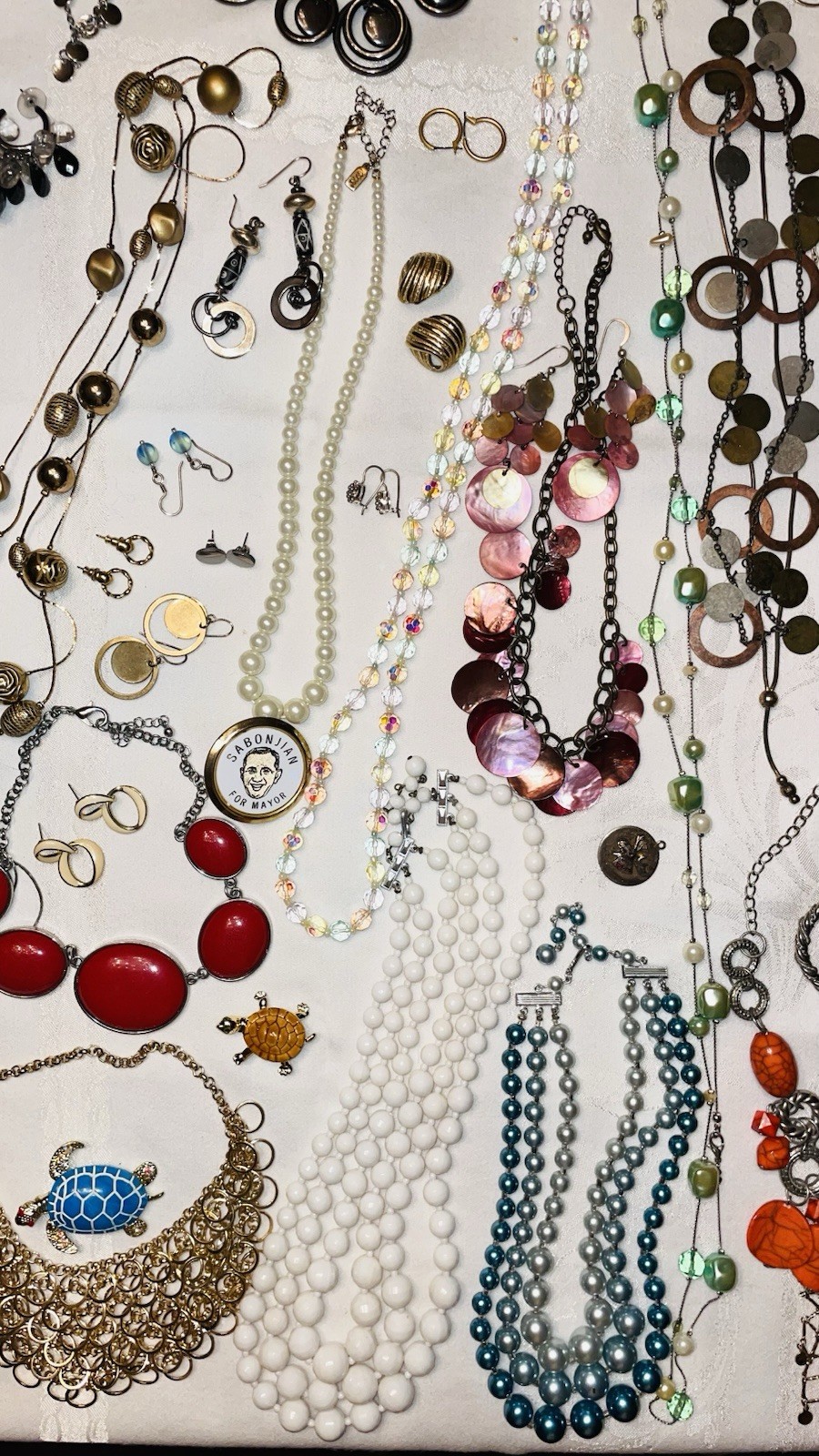 Huge Estate Jewelry Lot 83 Enamel, Alpaca, All Wearable, Marked Joan Rivers Iman