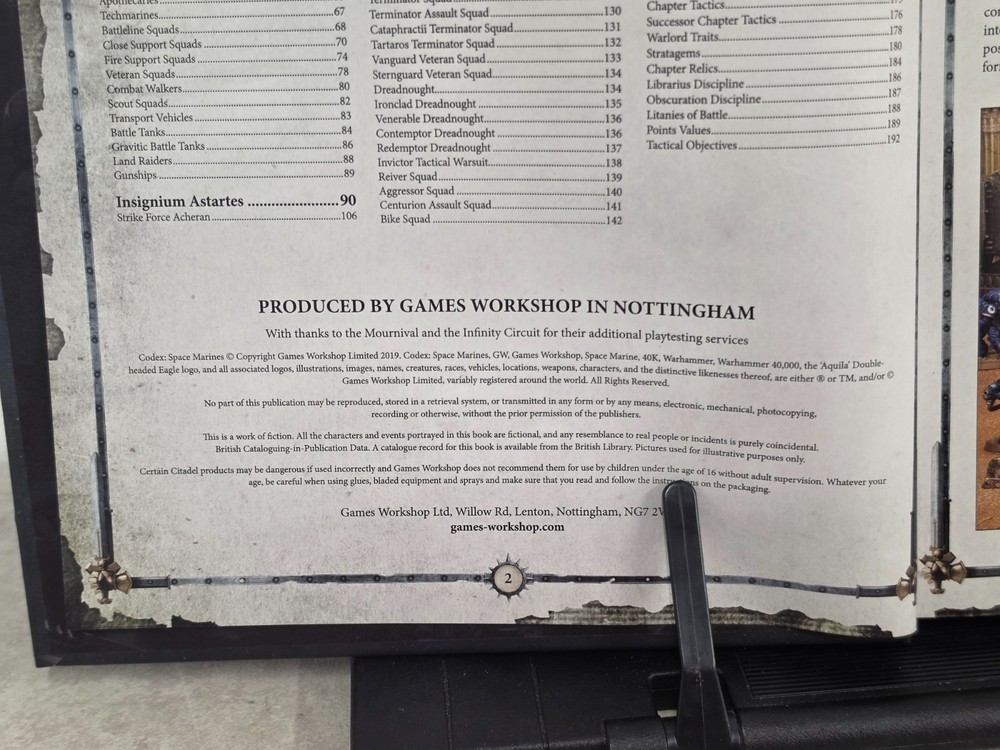 Warhammer 40,000 Codex Space Marines - 8th Edition (2019 Revised)