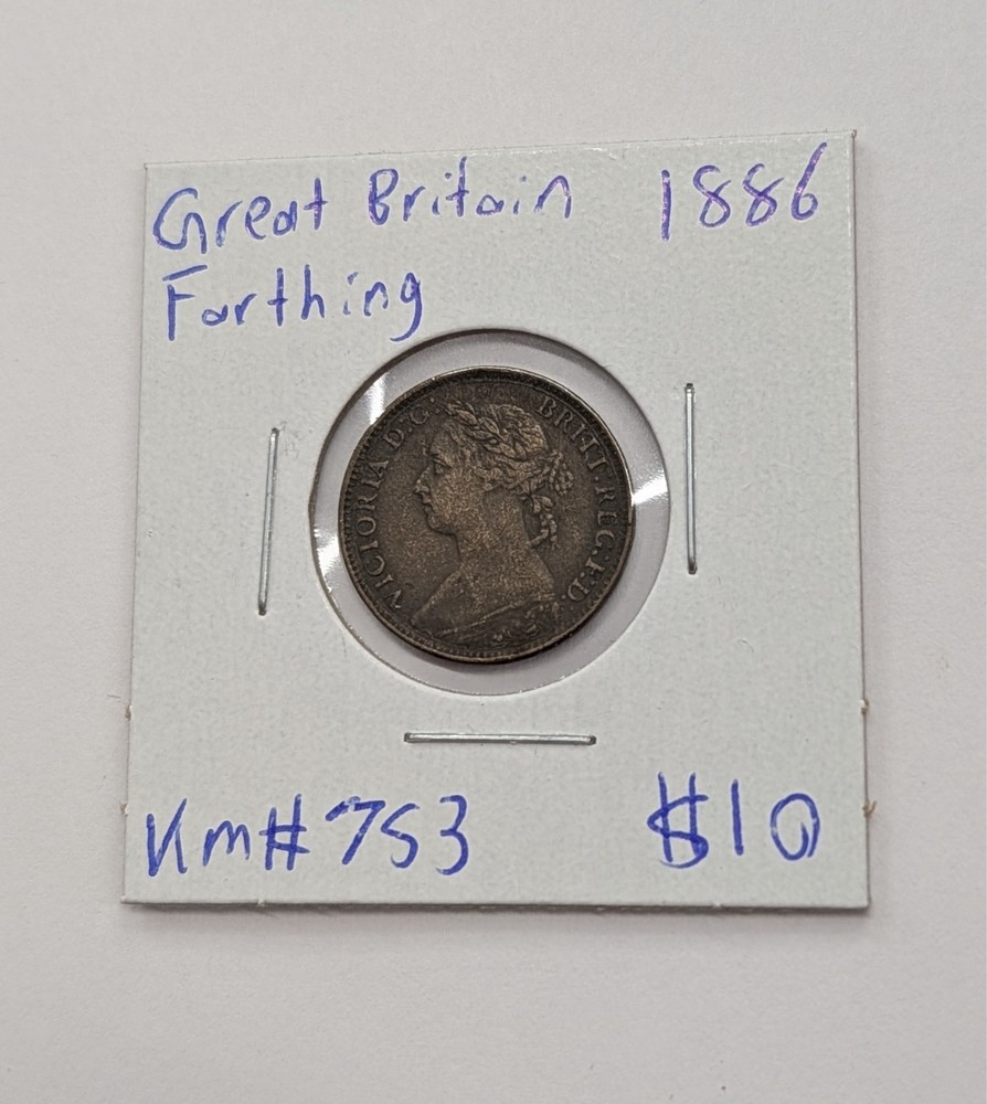 1886- Great Britain Farthing KM#753