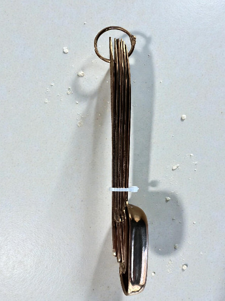 Copper-Colored Metal Measuring Cups & Spoons Set