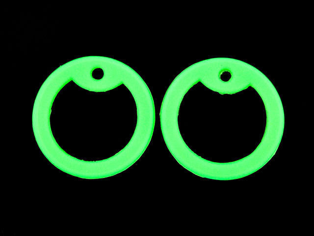 4 Green Glow in Dark Silicone Military Army Dog Tag Silencers Rubber Silencer