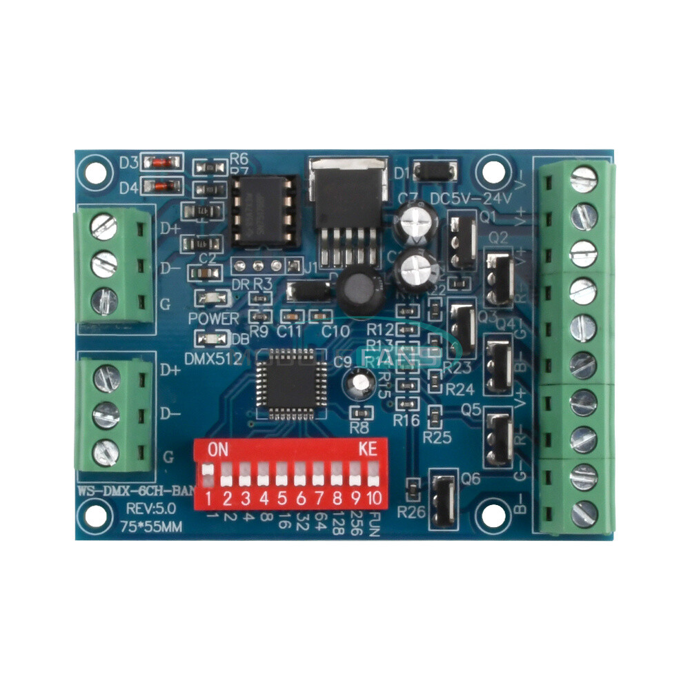 DMX512 Decoder 6CH Channel RGBW Controller led stage Dj lighting CMOS Output-