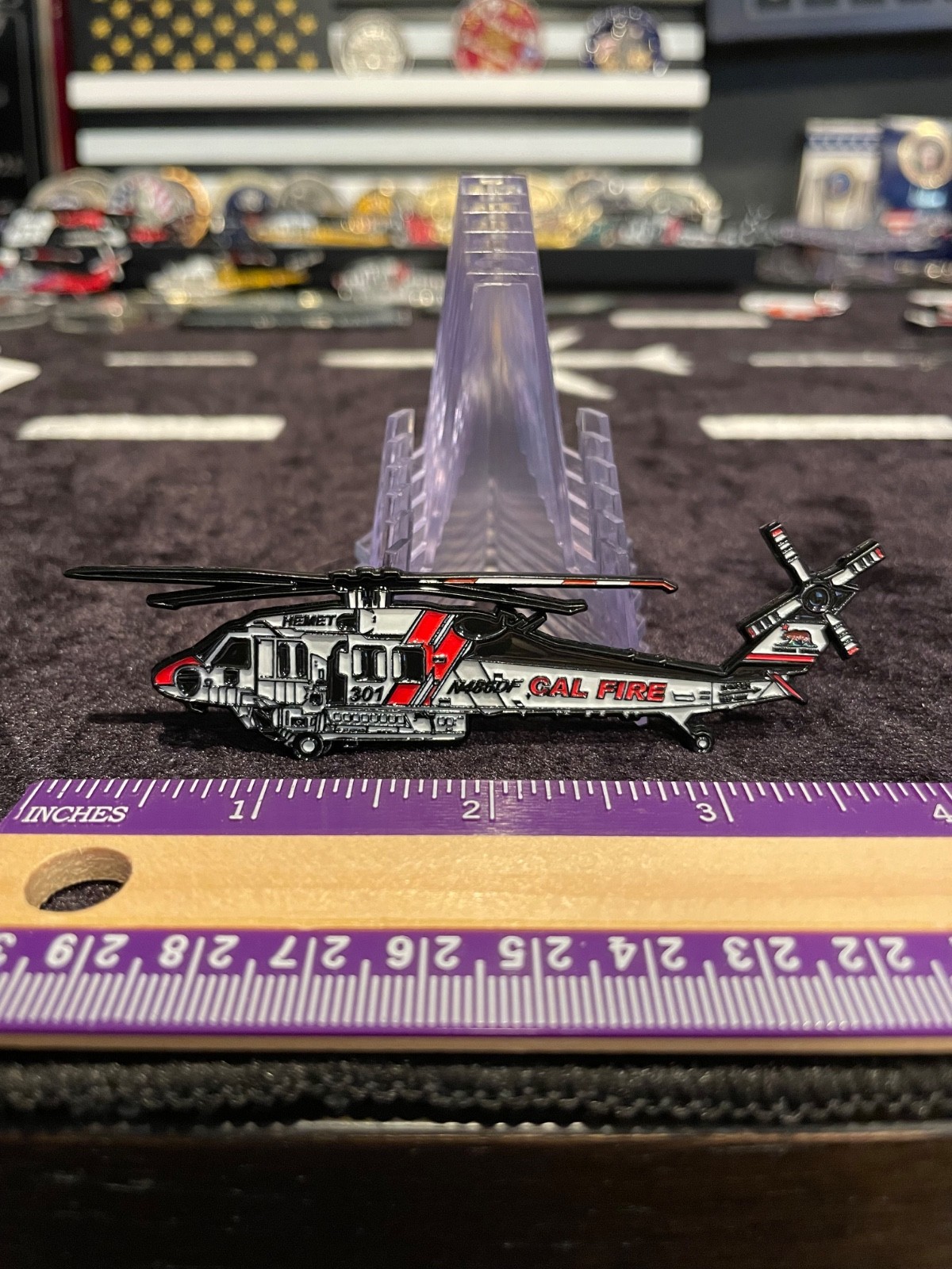 Cal Fire Firehawk Helicopter Hemet challenge coin