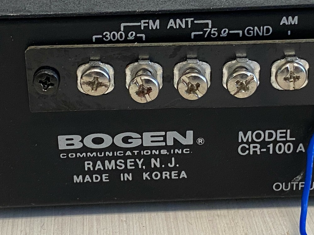 Bogen CR100A AM/FM Cassette Deck School PA System Address - Read Description