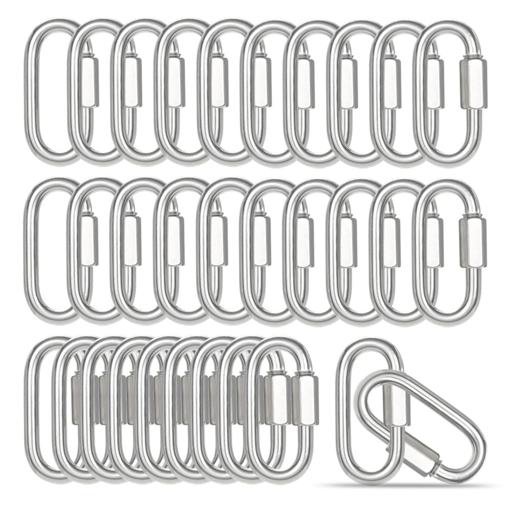 50-Pack M5 3/16 Inch Quick Link Chain Connectors, 2IN Galvanized Thread Quick...