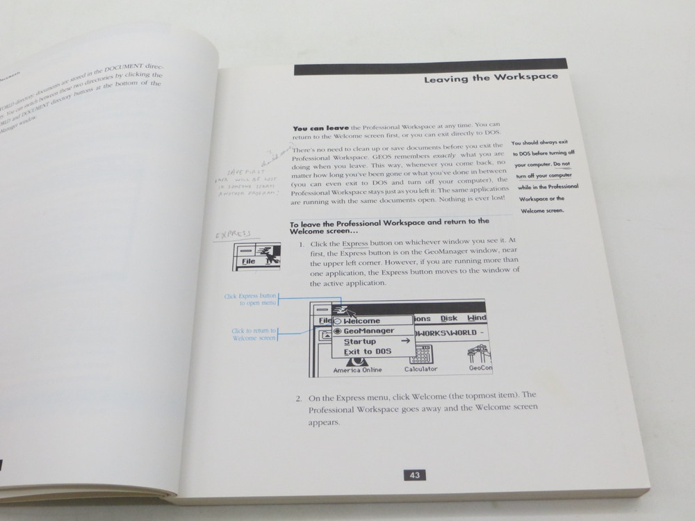 GeoWorks Ensemble Version 1.0 User's Manual vintage 1990 computer reference book