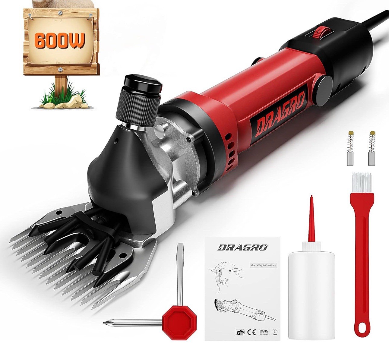 Sheep Clippers 600W, Professional Animal Shearing Machine, Farm Livestock