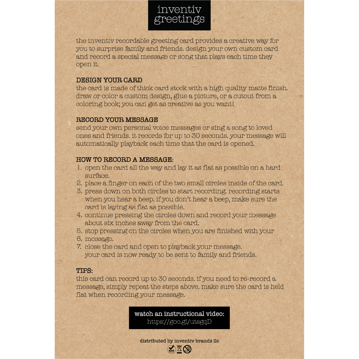 30 Second Recordable DIY Greeting Cards, Voice Recorder Module, Blank White