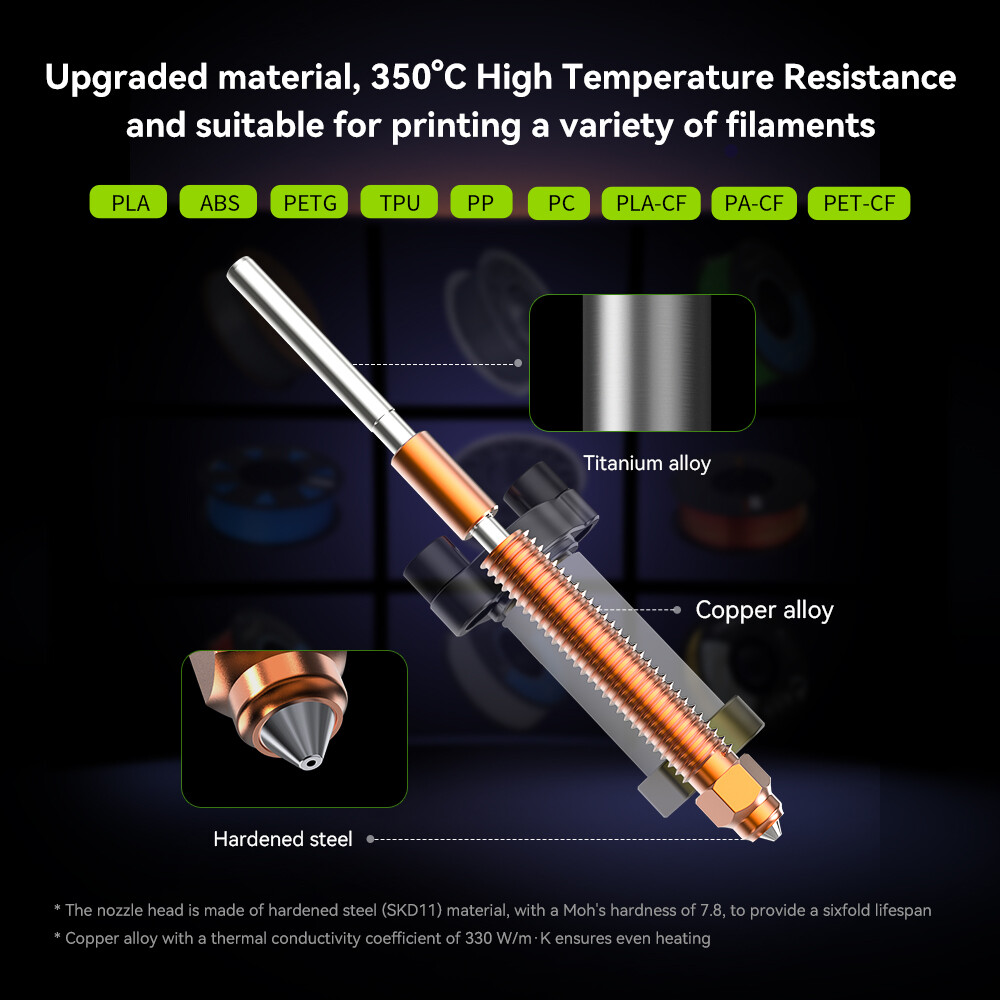 Creality K2 Plus Ceramic Heating Block Kit High Flow Printing for K2 Plus Print