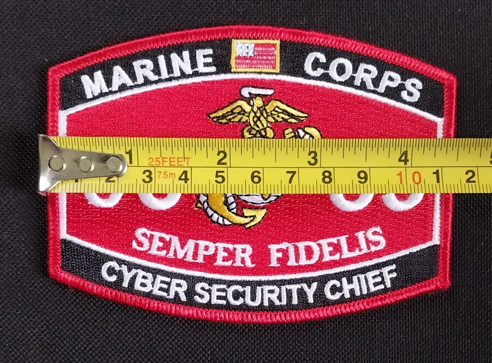 MARINES CYBER SECURITY CHIEF ~ Embroidered Jacket Vest Hat PATCH ~ Licensed NOS