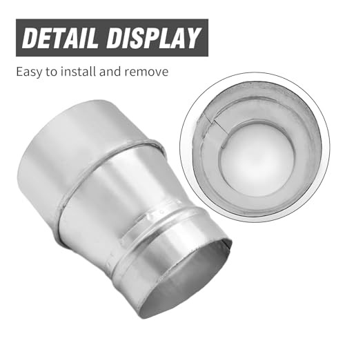 2PCS Metal Vent Duct Reducer 4" to 3" (100 mm to 80 mm) Galvanized Steel Round