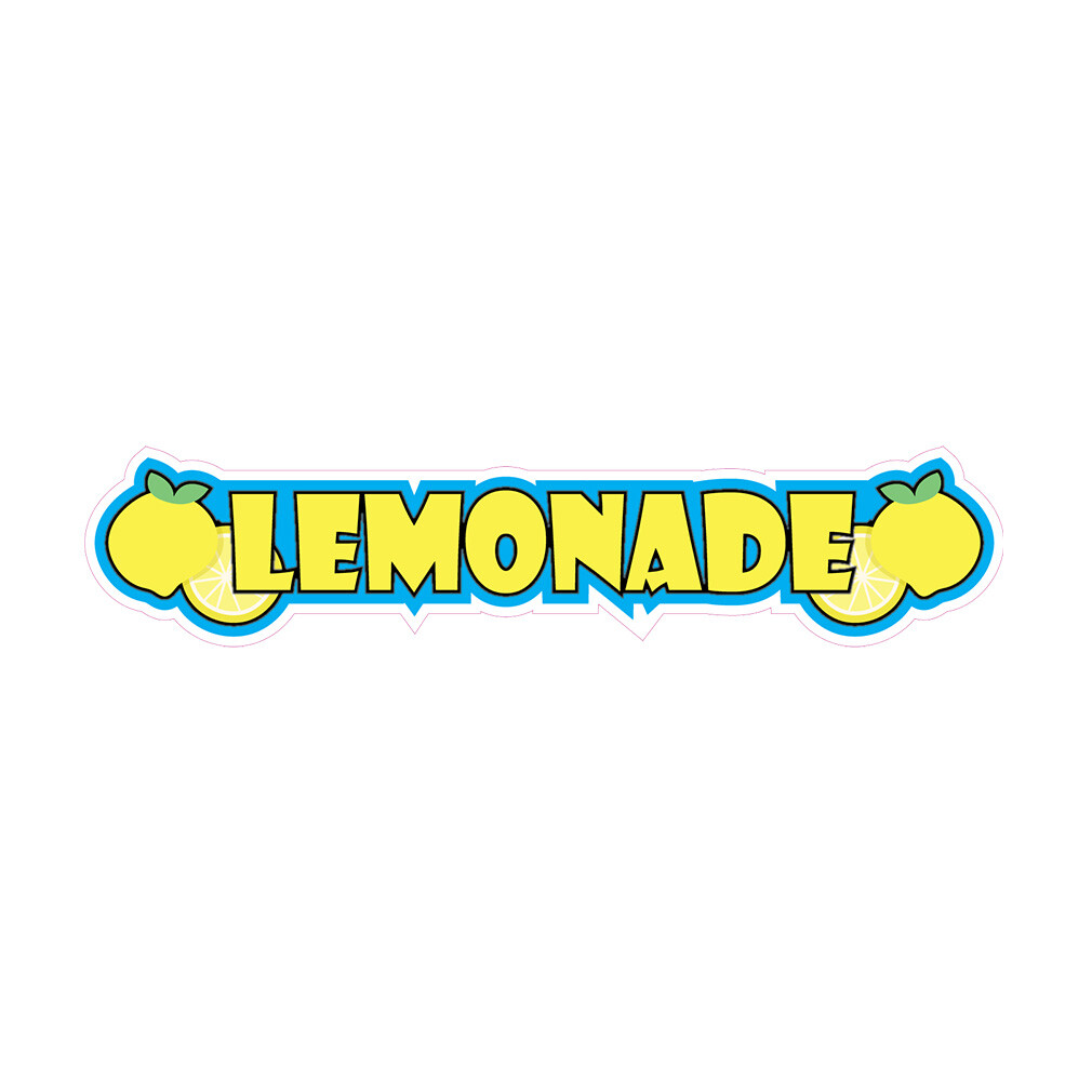 Food Truck Decals Lemonade Style A Restaurant & Food Concession Sign White