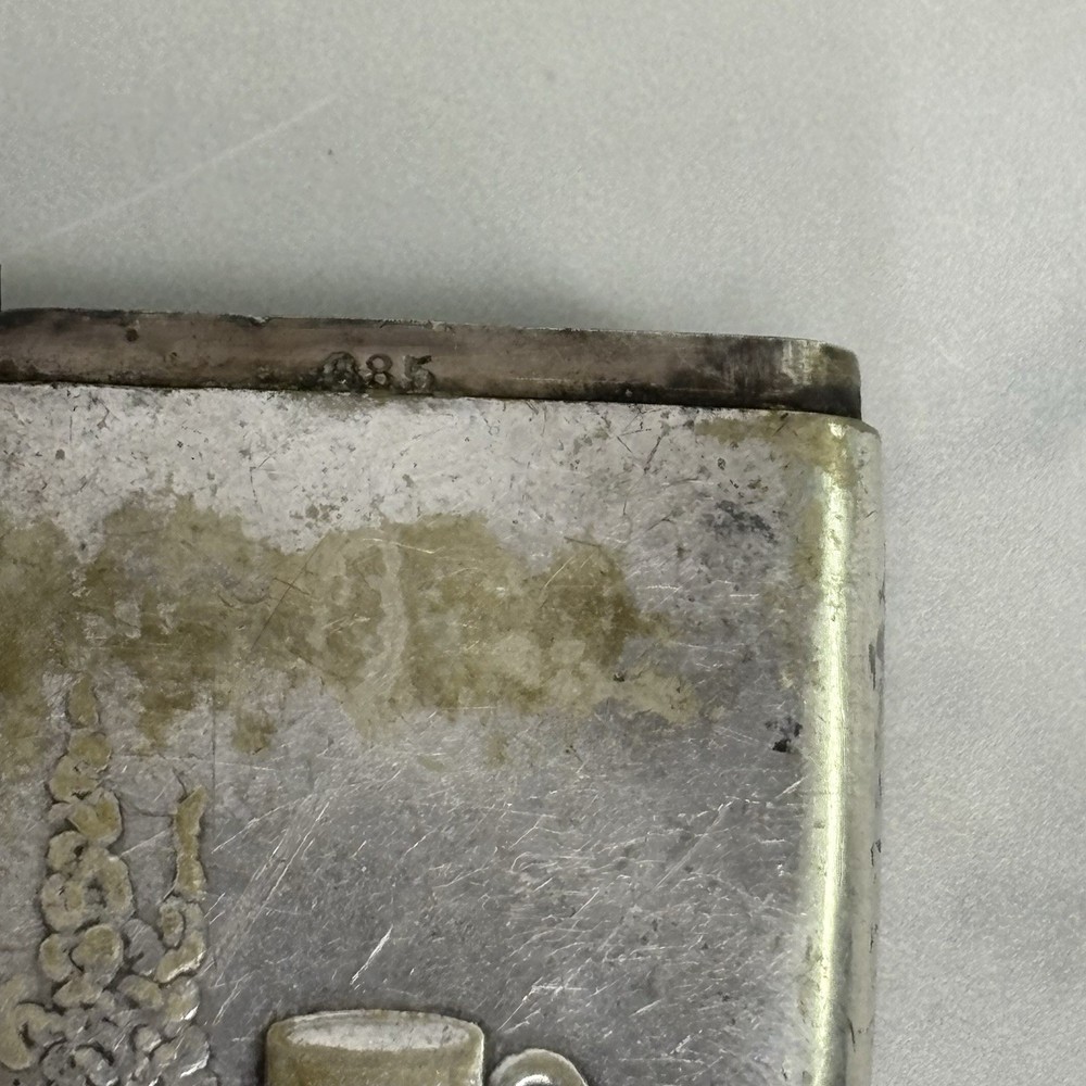 Vintage Gorham Silverplate Three Drunk Man Match Safe