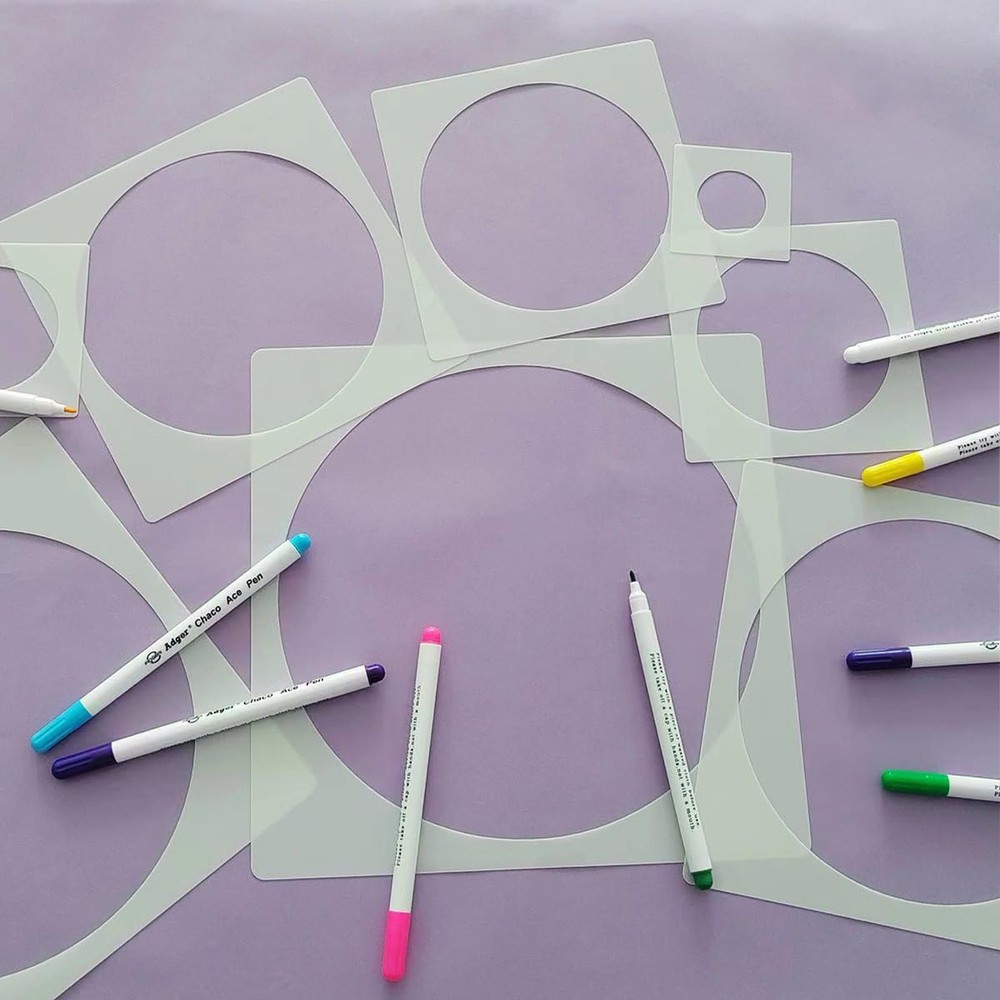 8 PCS Large Circle Stencil,Circle Stencils Different Sizes, Circle Template, ...