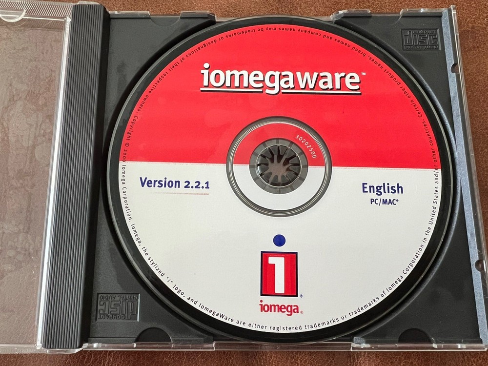 PC Software CD Disc Iomegaware Version 2.2.1 2000 - Disc Only